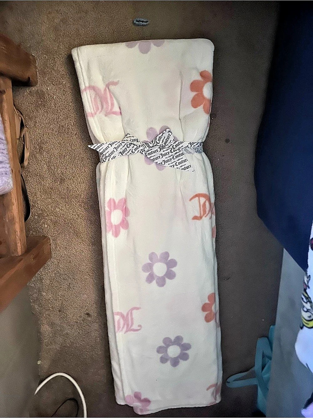 Juicy Couture Floral blanket.